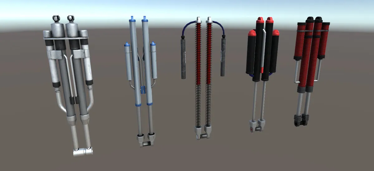 Shock absorber upgrades lined up