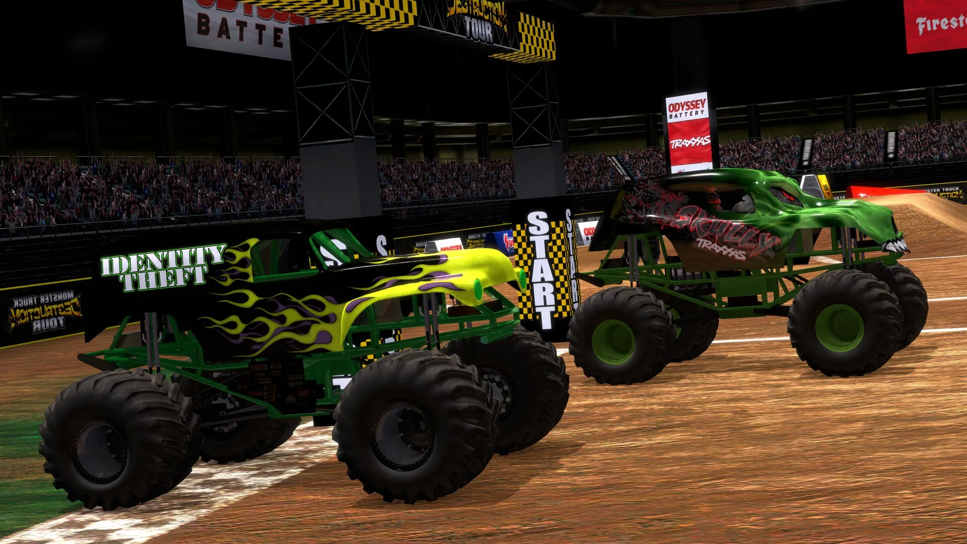 Identity Theft lined up at the drag race start
